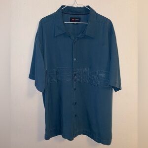 Cova Men's Blue Button Down Shirt Size XXL